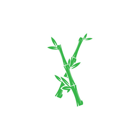 Bamboo logo vector icon illustration designのイラスト素材