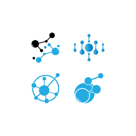 molecule logo vector illustration design template.のイラスト素材