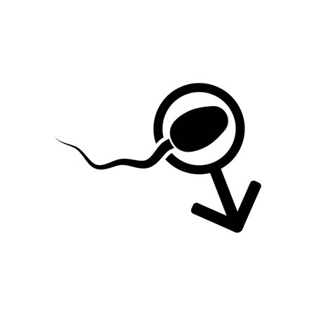 Sperm  Spermatozoa vector logo icon illustration designのイラスト素材