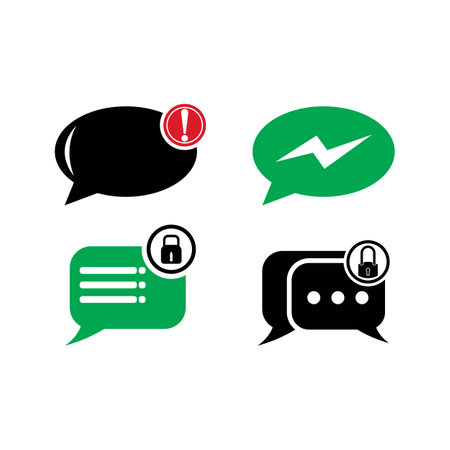 message icon logo, vector design illustrationのイラスト素材