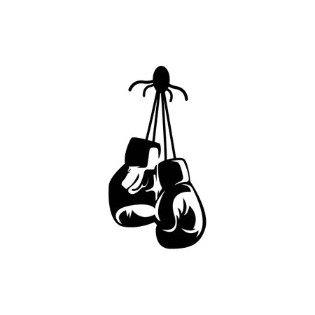 boxing gloves logo vector icon illustration designのイラスト素材