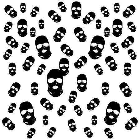 Criminal mask and Bandit icon, logo vector design illustrationのイラスト素材
