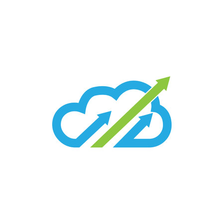 Cloud finance logo vector icon illustration designのイラスト素材
