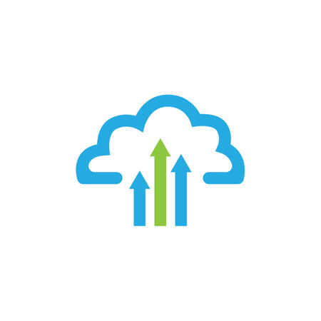 Cloud finance logo vector icon illustration designのイラスト素材