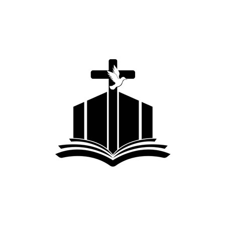 Church logo template vector icon illustration designのイラスト素材