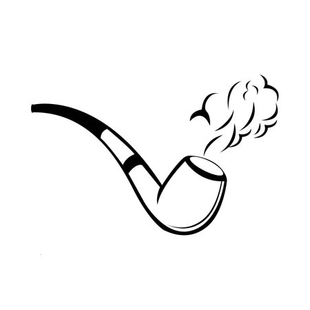 smoking pipe icon logo vector design templateのイラスト素材