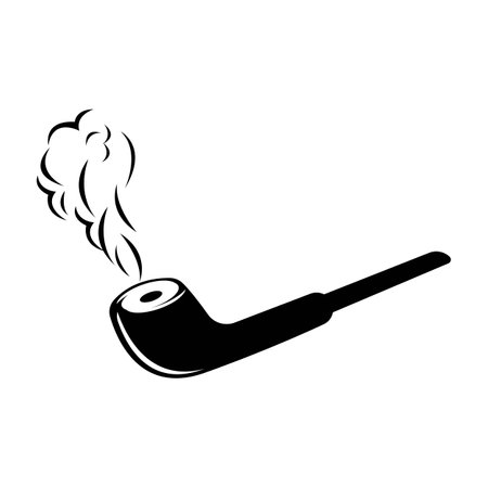 smoking pipe icon logo vector design templateのイラスト素材