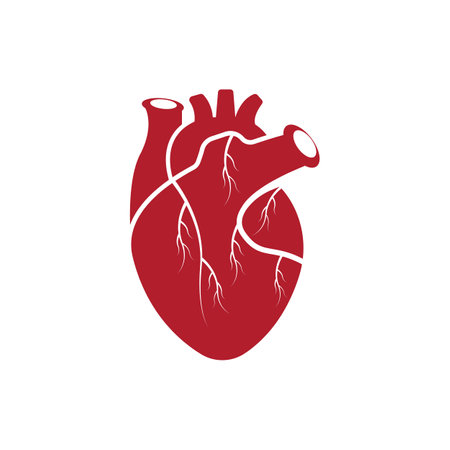 Human heart logo medical cardiology vector icon illustration designのイラスト素材