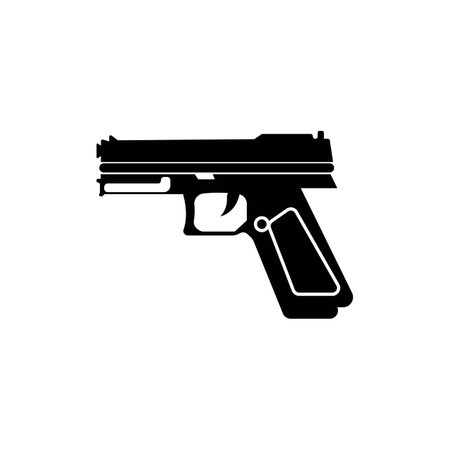 Gun Icon. Weapon Vector. Military Equipment Illustration Logo Template.のイラスト素材