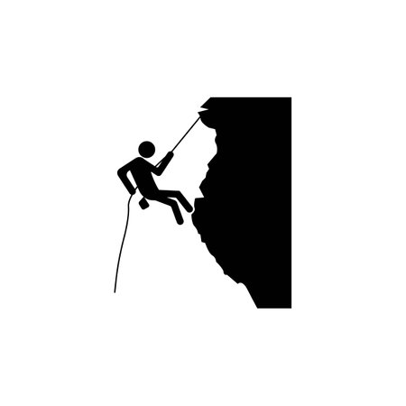 rock climbing icon vector illustration logo templateのイラスト素材