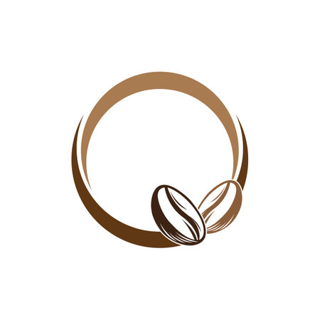 coffee beans icon logo vector design templateのイラスト素材