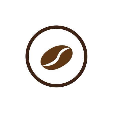 coffee beans icon logo vector design templateのイラスト素材