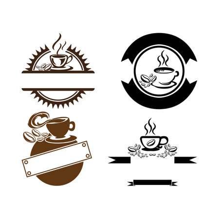 Coffee cup Logo Template vector icon designのイラスト素材