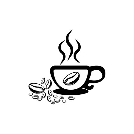 Coffee cup Logo Template vector icon designのイラスト素材