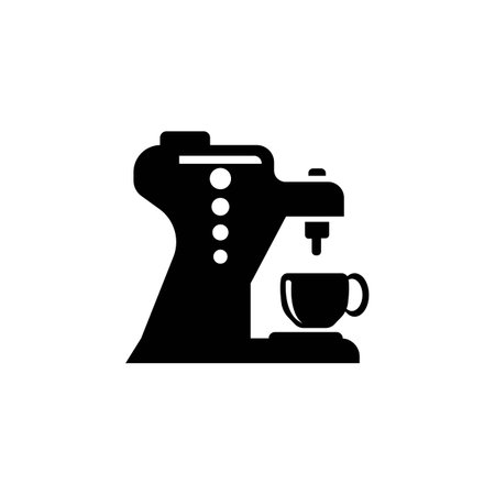 coffee maker icon vector illustration logo template.のイラスト素材