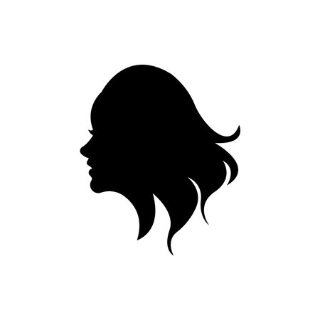 woman face icon logo vector design templateのイラスト素材