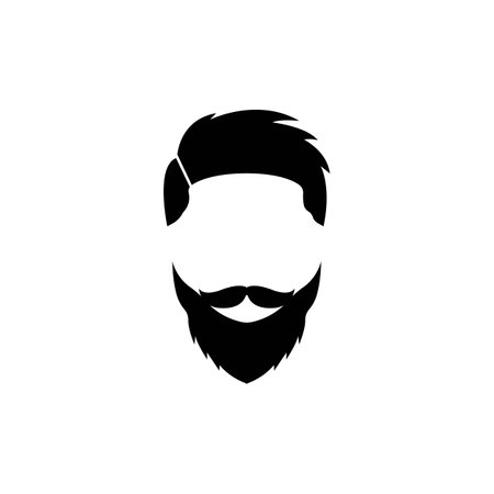 sign of beard logo vector icon illustration designのイラスト素材