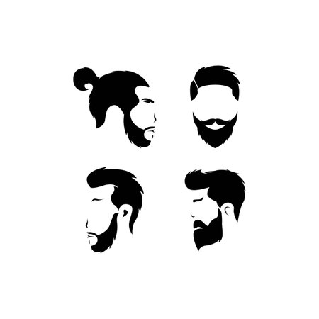 sign of beard logo vector icon illustration designのイラスト素材