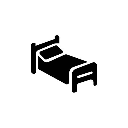 bed icon vector illustration simple designのイラスト素材