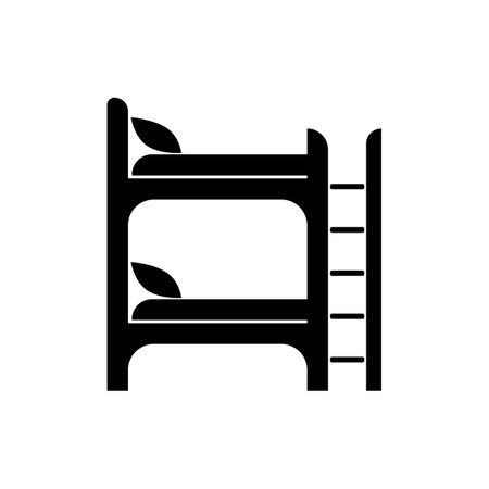bed icon vector illustration simple designのイラスト素材