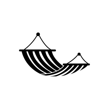 hammock icon vector illustration logo template.のイラスト素材