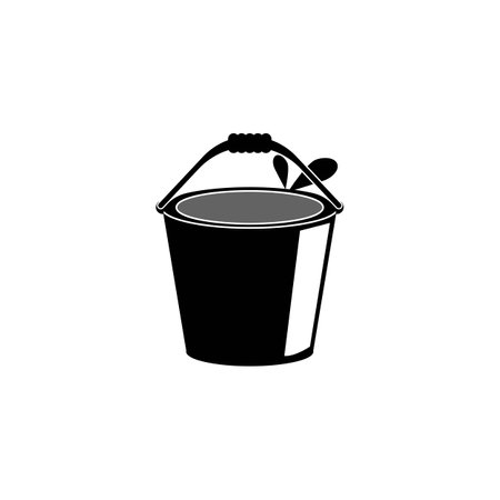 bucket icon vector illustration simple designのイラスト素材