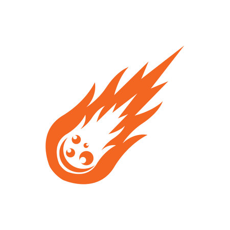 meteor logo vector template designのイラスト素材