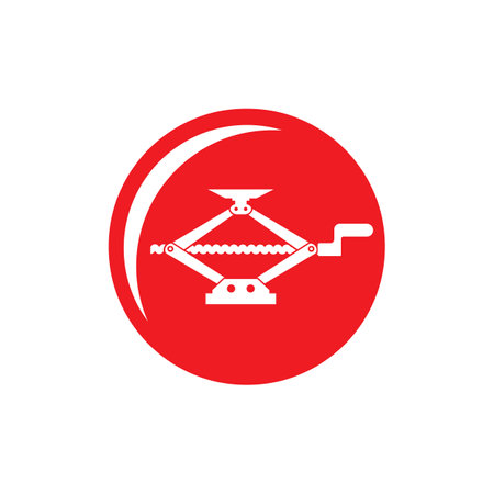 Hydraulic jack icon vector illustration design template.のイラスト素材