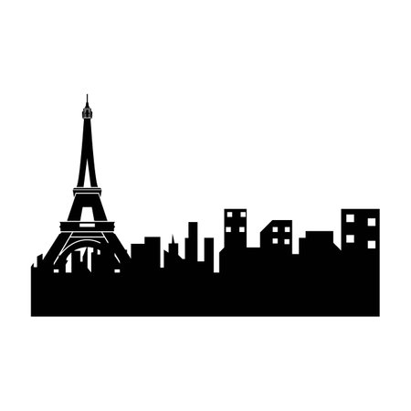 Eiffel tower in Paris. Isolated on white background,vector design.のイラスト素材