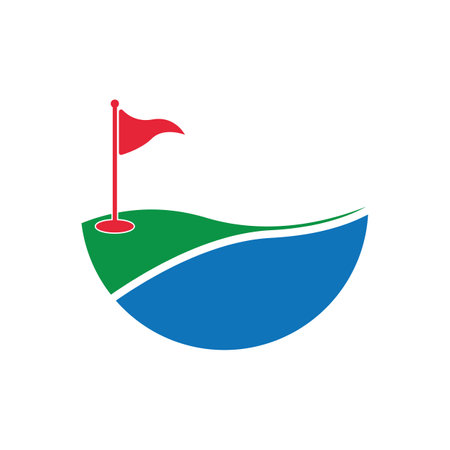 Golf icon vector illustration logo templateのイラスト素材