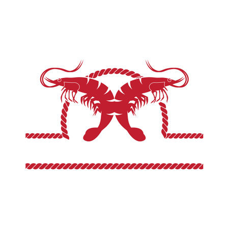 Shrimp logo icon vector illustration designのイラスト素材