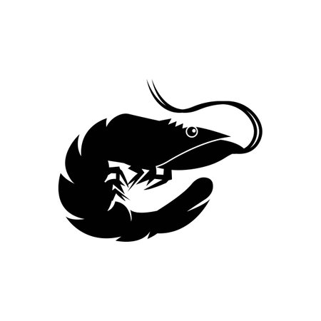 Shrimp logo icon vector illustration designのイラスト素材
