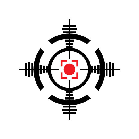 Gun target icon vector illustration template designのイラスト素材