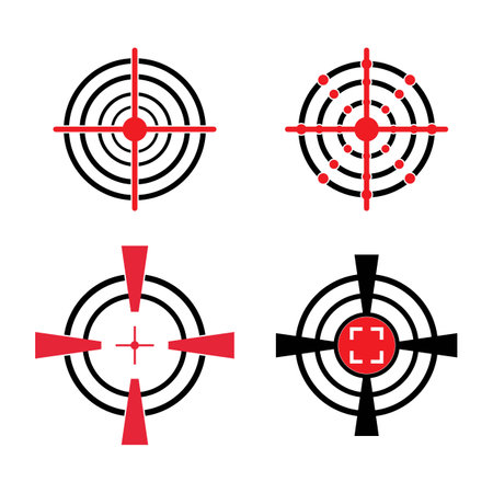 Gun target icon vector illustration template designのイラスト素材