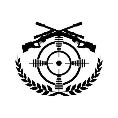 Gun target icon vector illustration template designのイラスト素材