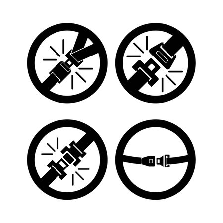 seat belt icon vector illustration symbol designのイラスト素材