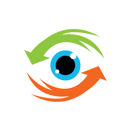 corporate eye care vector logo design branding identityのイラスト素材
