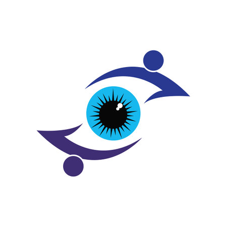 corporate eye care vector logo design branding identityのイラスト素材