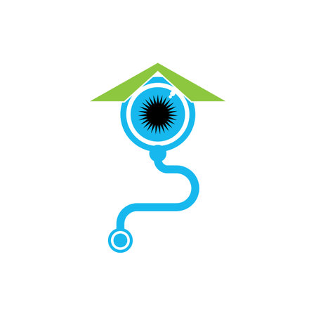 corporate eye care vector logo design branding identityのイラスト素材