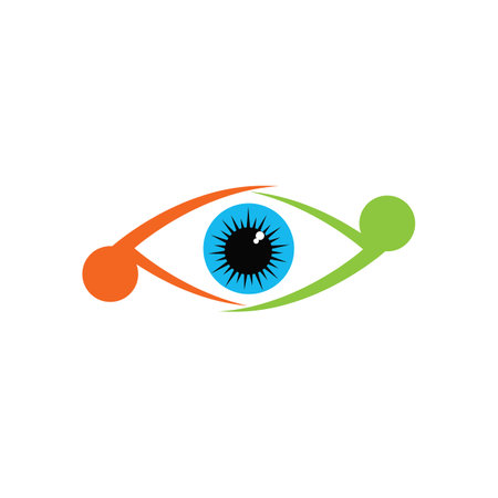corporate eye care vector logo design branding identityのイラスト素材