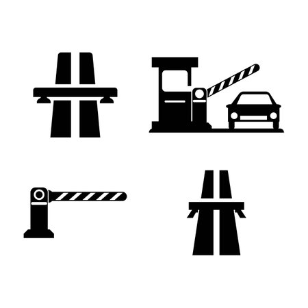 gate or toll road icon,illustration design templateのイラスト素材