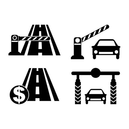 gate or toll road icon,illustration design templateのイラスト素材