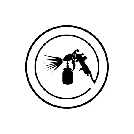 spray gun, icon logo vector illustration designのイラスト素材
