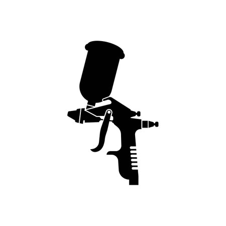 spray gun, icon logo vector illustration designのイラスト素材