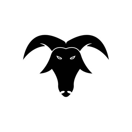 Bull head logo vector icon illustration designのイラスト素材