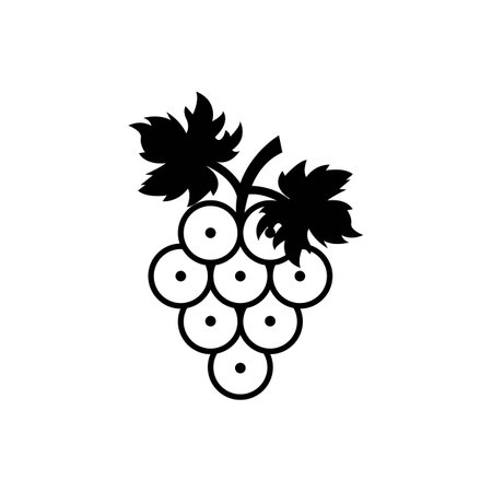 Grape icon vector illustration logo designのイラスト素材
