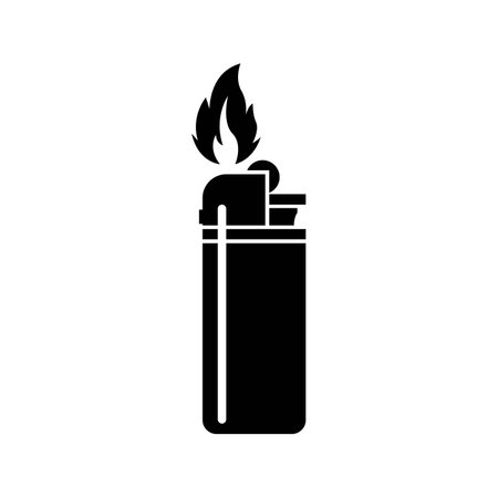 Gas lighter symbol,icon vector illustration design template.のイラスト素材