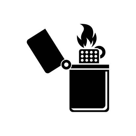 Gas lighter symbol,icon vector illustration design template.のイラスト素材