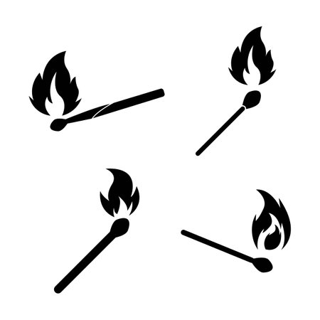 Matchstick symbol,icon vector illustration design template.のイラスト素材