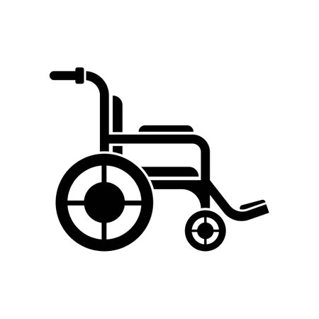 Simple wheelchair symbol icon,illustration design template.のイラスト素材
